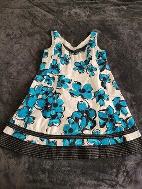 Jones Studio White, Blue, And, Black Floral Dress 16W